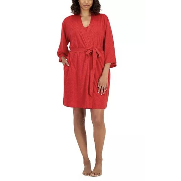I.n.c. International Concepts 2-Pc. Set Sparkle Red Robe &‎ Chemise Size M NWT - Picture 1 of 5